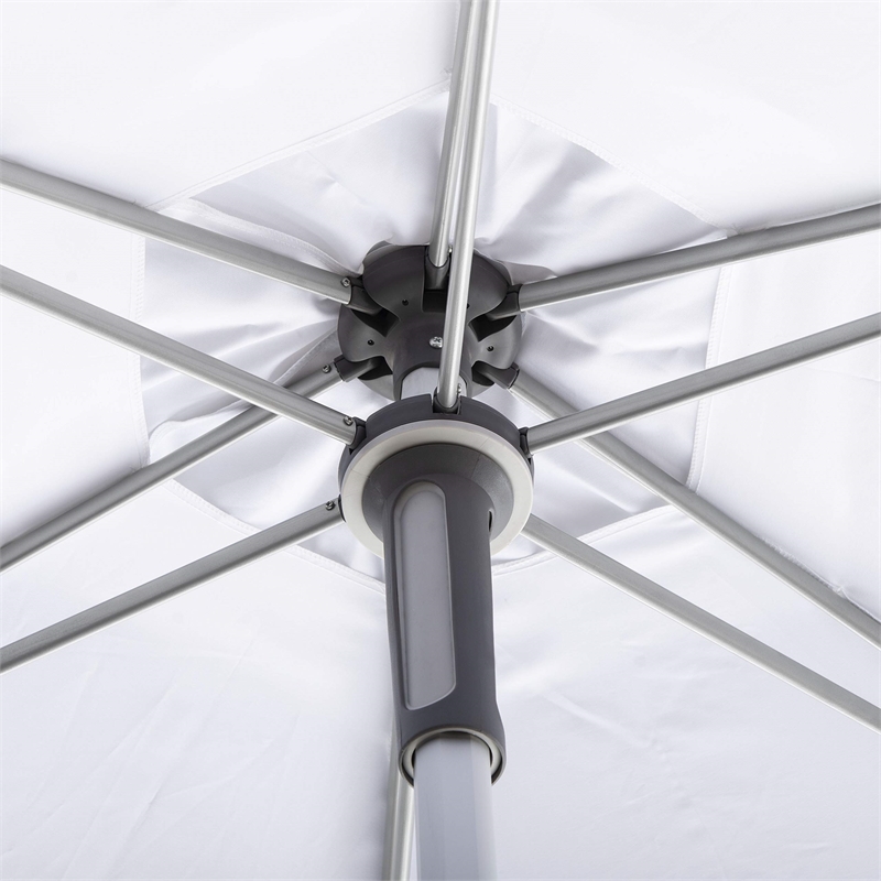 Safavieh Hurst 9' Patio Push Up Umbrella in White