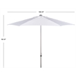 Safavieh Hurst 9' Patio Push Up Umbrella in White