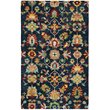 Safavieh Aspen 4' x 6' Hand Tufted Wool Rug in Navy and Red