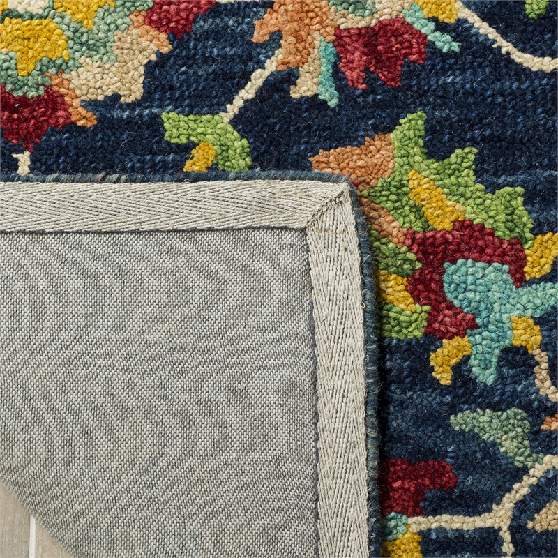 Safavieh Aspen 8' x 10' Hand Tufted Wool Rug in Navy and Red