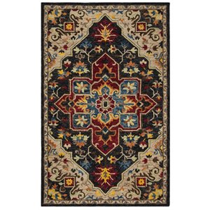 Safavieh Aspen 2' x 3' Hand Tufted Wool Rug in Charcoal and Cream