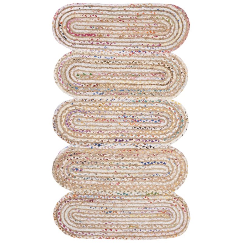 Safavieh Cape Cod 3' x 5' Hand Woven Jute Rug in Ivory and Natural