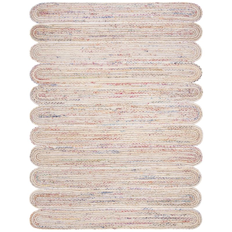 Safavieh Cape Cod 8' x 10' Hand Woven Jute Rug in Ivory and Natural
