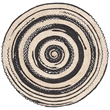 Safavieh Cape Cod 5' Round Hand Woven Jute Rug in Black and Ivory