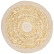 Safavieh Cape Cod 4' Round Hand Woven Jute Rug in Gold and Natural