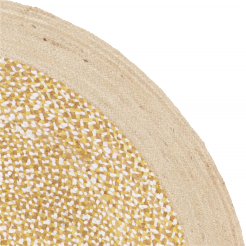 Safavieh Cape Cod 5' Round Hand Woven Jute Rug in Gold and Natural