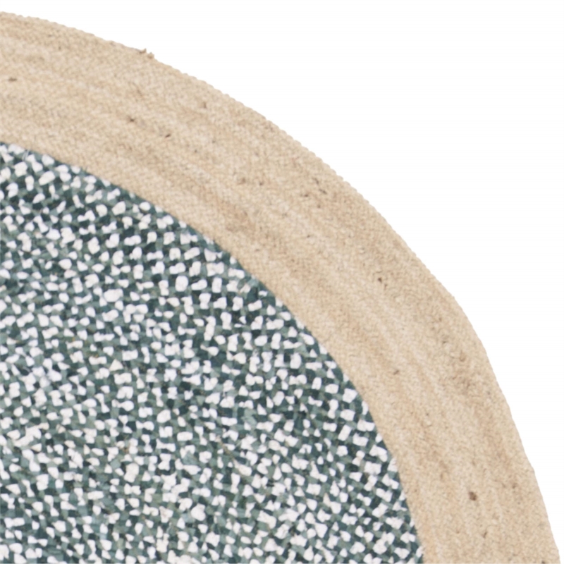 Safavieh Cape Cod 5' Round Hand Woven Jute Rug in Blue and Natural