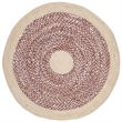Safavieh Cape Cod 4' Round Hand Woven Jute Rug in Rust and Natural