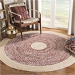 Safavieh Cape Cod 5' Round Hand Woven Jute Rug in Rust and Natural