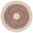 Safavieh Cape Cod 5' Round Hand Woven Jute Rug in Rust and Natural