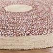 Safavieh Cape Cod 5' Round Hand Woven Jute Rug in Rust and Natural