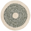 Safavieh Cape Cod 5' Round Hand Woven Jute Rug in Green and Natural