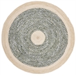 Safavieh Cape Cod 6' Round Hand Woven Jute Rug in Green and Natural