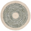 Safavieh Cape Cod 6' Round Hand Woven Jute Rug in Green and Natural