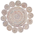 Safavieh Cape Cod 4' Round Hand Woven Jute Rug in Ivory and Natural