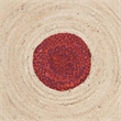 Safavieh Cape Cod 4' Round Hand Woven Jute Rug in Red and Natural