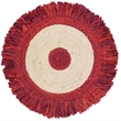 Safavieh Cape Cod 5' Round Hand Woven Jute Rug in Red and Natural