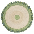 Safavieh Cape Cod 3' Round Hand Woven Jute Rug in Green and Natural