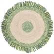 Safavieh Cape Cod 3' Round Hand Woven Jute Rug in Green and Natural