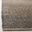 Safavieh Cape Cod 6' Square Hand Woven Jute Rug in Navy and Natural