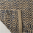 Safavieh Cape Cod 6' Square Hand Woven Jute Rug in Navy and Natural