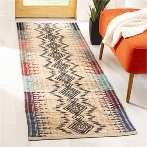Safavieh Cape Cod 2'3&quot x 8' Hand Woven Jute Runner Rug in Black