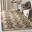 Safavieh Cape Cod 6' Square Hand Woven Jute Rug in Natural and Black