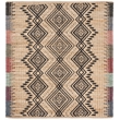 Safavieh Cape Cod 6' Square Hand Woven Jute Rug in Natural and Black