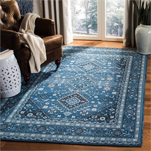 Safavieh Classic Vintage 4' x 6' Rug in Blue and Charcoal