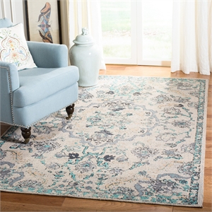 Safavieh Classic Vintage 6' x 9' Rug in Gray and Turquoise