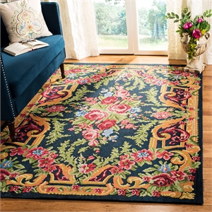 Safavieh Classic Vintage 4' x 6' Rug in Black and Rose