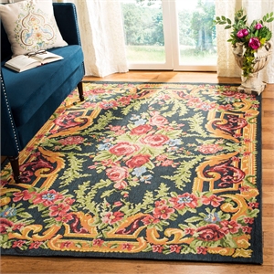 Safavieh Classic Vintage 5' x 8' Rug in Black and Rose