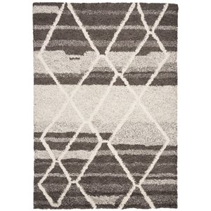 Safavieh Casablanca 8' x 10' Hand Tufted Wool Rug in Sand and Ivory