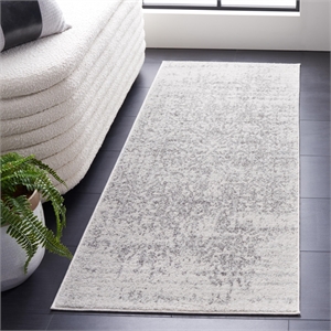 Safavieh Madison 2'3&quot x 12' Runner Rug in Silver and Ivory