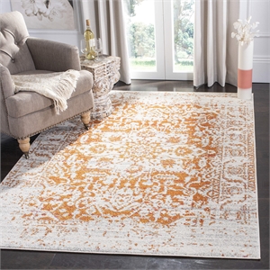 Safavieh Madison 4' x 6' Rug in Orange and Ivory