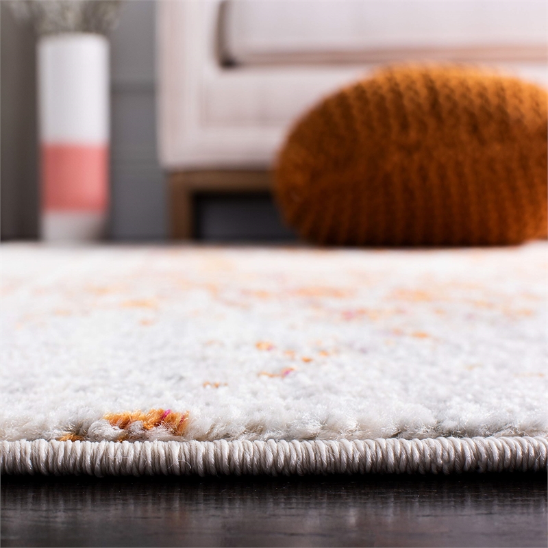 Safavieh Madison 4' x 6' Rug in Orange and Ivory