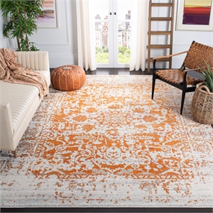 Safavieh Madison 6'7&quot Square Rug in Orange and Ivory
