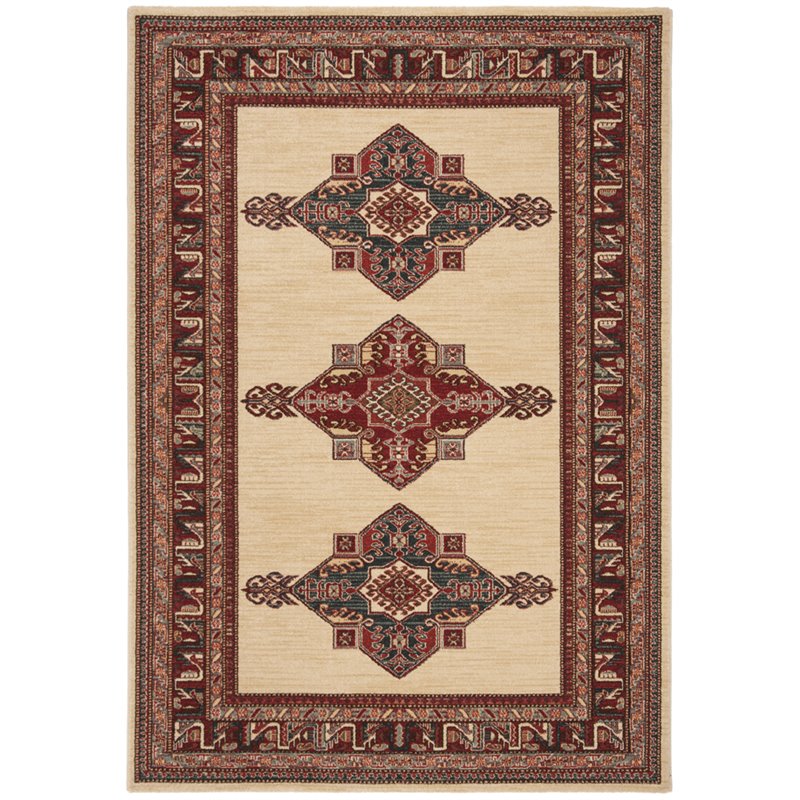 Safavieh Mahal 9' x 12' Rug in Cream and Red