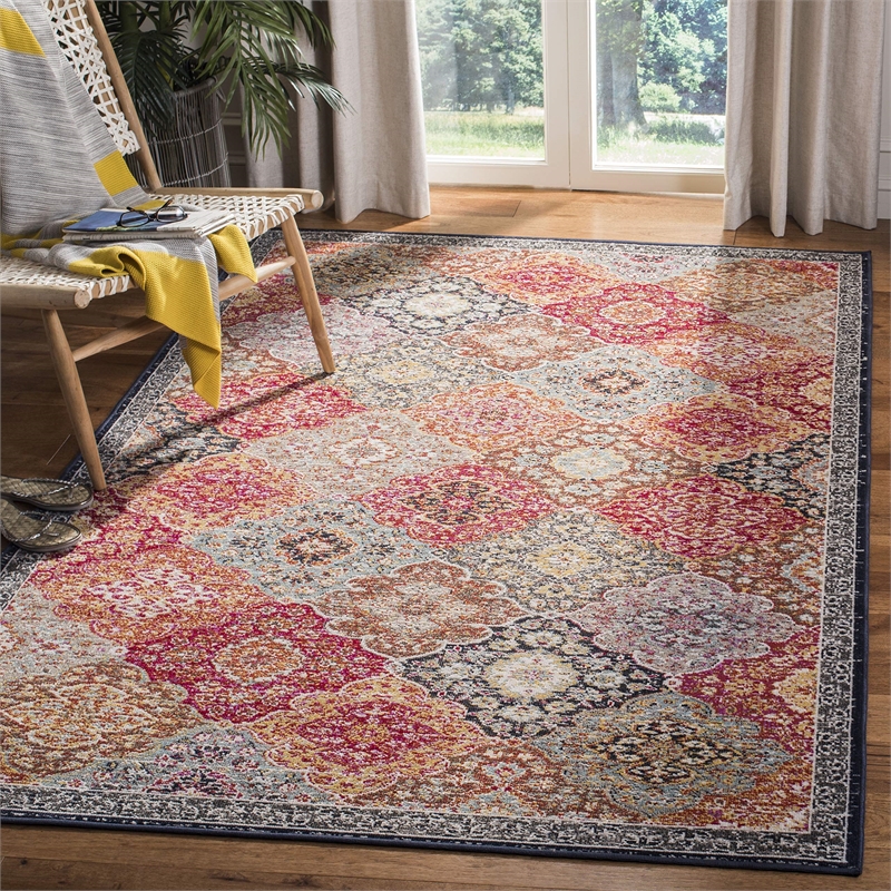 Safavieh Montage 8' x 10' Rug in Red and Aqua