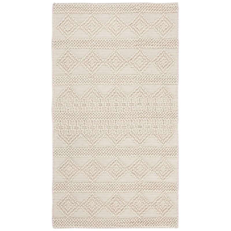Safavieh Natura 2' x 3' Hand Woven Wool Rug in Ivory