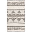 Safavieh Natura 3' x 5' Hand Woven Wool Rug in Ivory and Gray