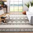 Safavieh Natura 6' Square Hand Woven Wool Rug in Ivory and Gray