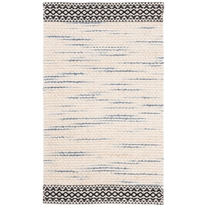 Safavieh Natura 2' x 3' Hand Woven Wool Rug in Black and Ivory