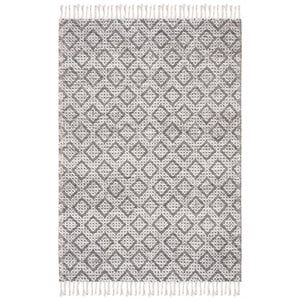 Safavieh Natura 5' x 8' Hand Woven Wool Rug in Charcoal and Light Gray
