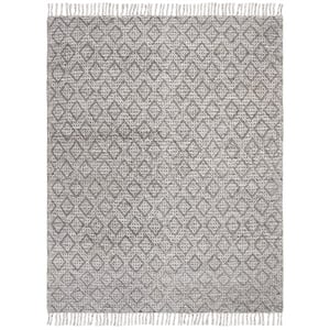 Safavieh Natura 8' x 10' Hand Woven Wool Rug in Charcoal and Gray