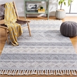 Safavieh Natura 3' x 5' Hand Woven Wool Rug in Silver and Ivory