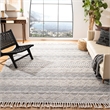 Safavieh Natura 6' Square Hand Woven Wool Rug in Silver and Ivory