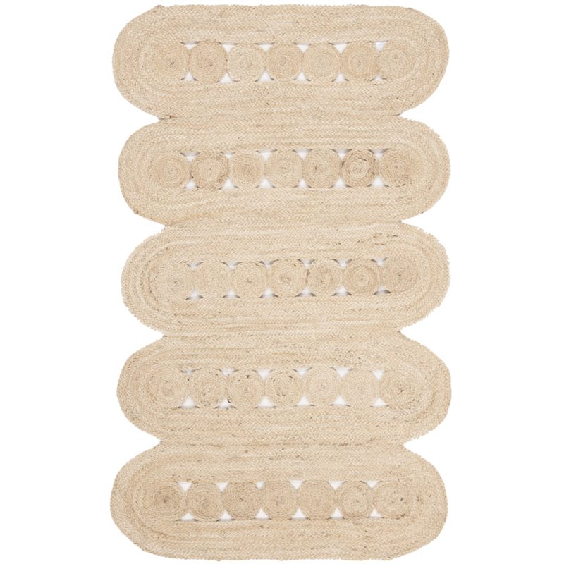 Safavieh Natural Fiber 3' x 5' Hand Woven Jute Rug in Ivory
