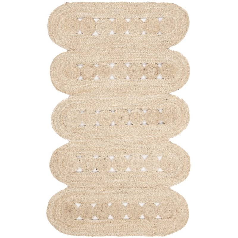 Safavieh Natural Fiber 4' x 6' Hand Woven Jute Rug in Ivory