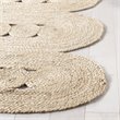 Safavieh Natural Fiber 6' Square Hand Woven Jute Rug in Ivory